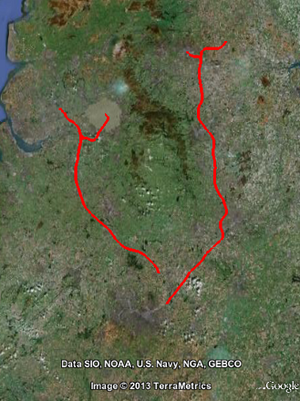 map of the route of Phase 2